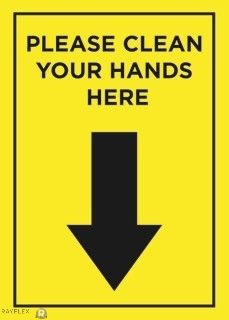 Please Clean Your Hands A4